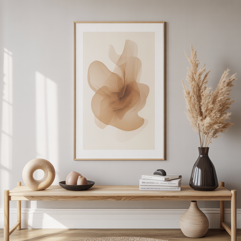 Soft Beige Abstract