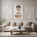 Elegant Neutral Harmony Set (3 Wall Art Designs)